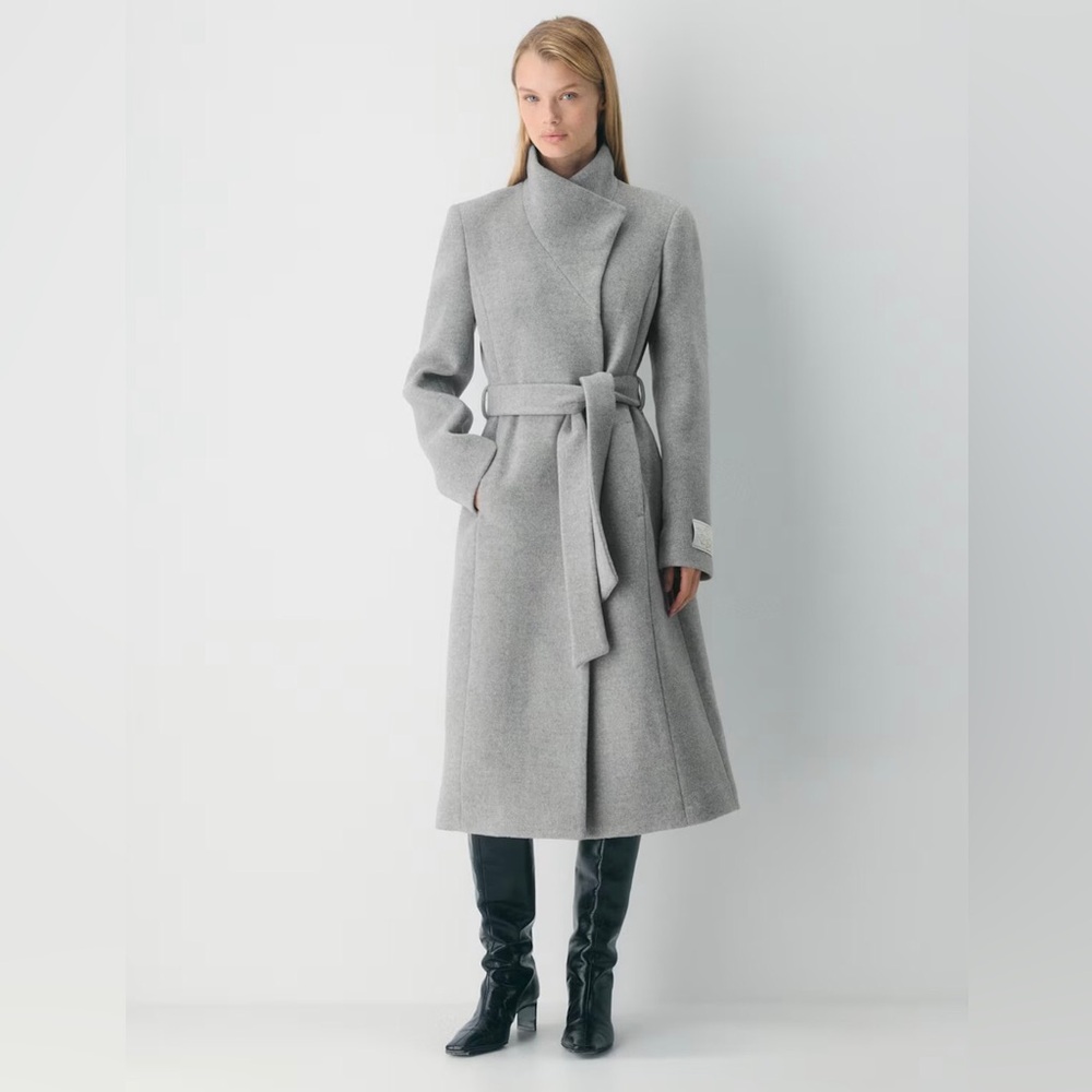 Babaton Aritzia The‎ Connor Coat Long - Virgin Wool, Gray